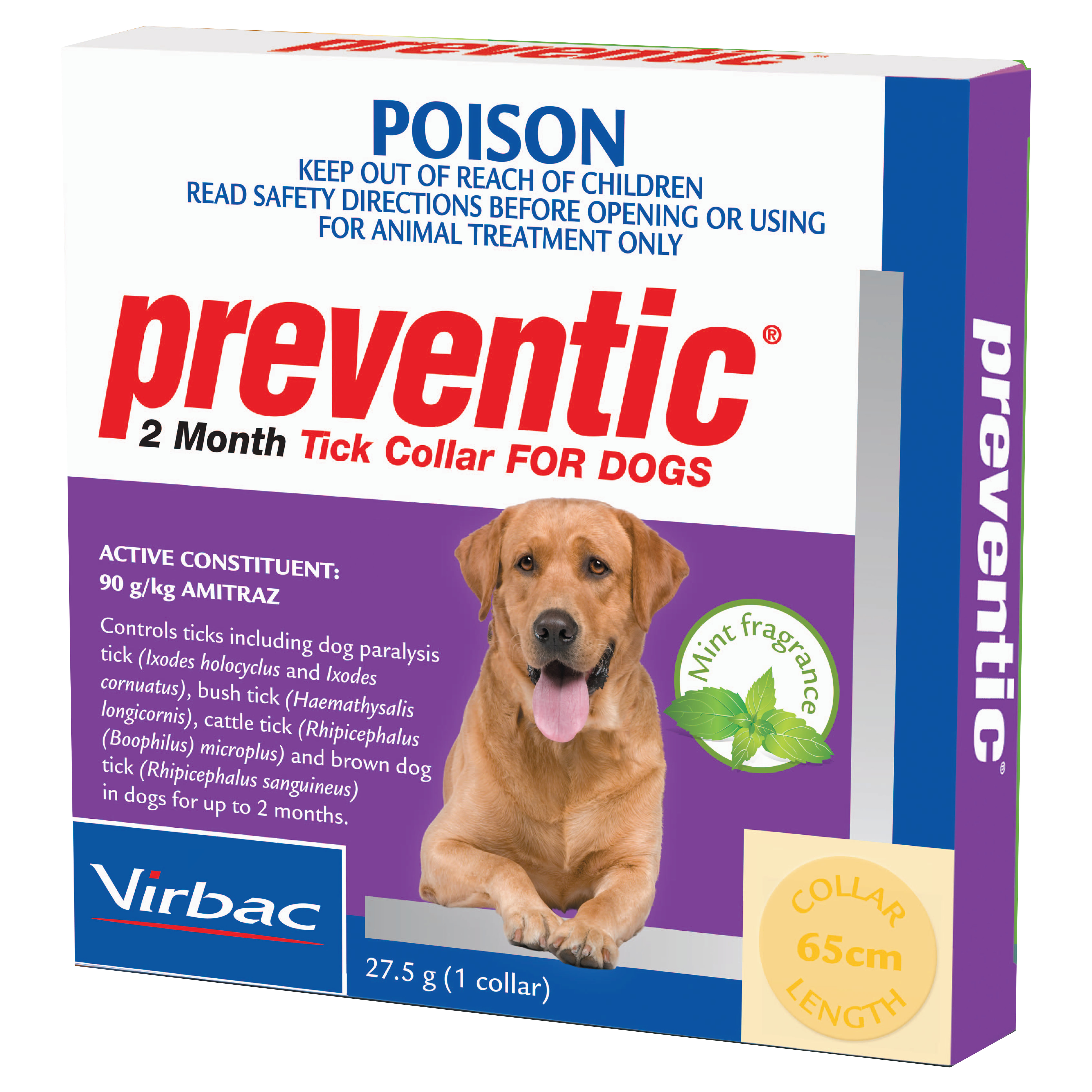 Fast acting tick collar for dogs